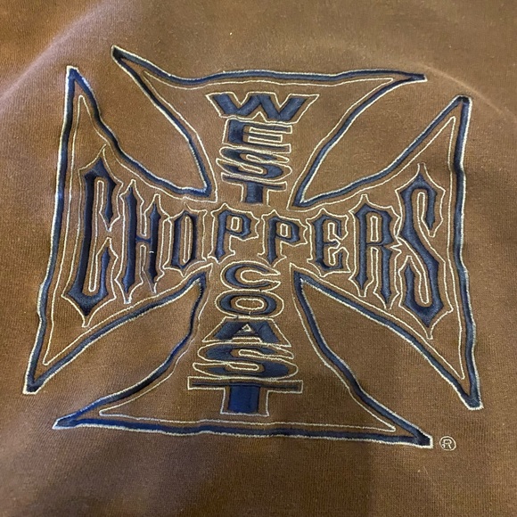 Selling my beautiful vintage 90s west coast choppers hoodie - Picture 2 of 5